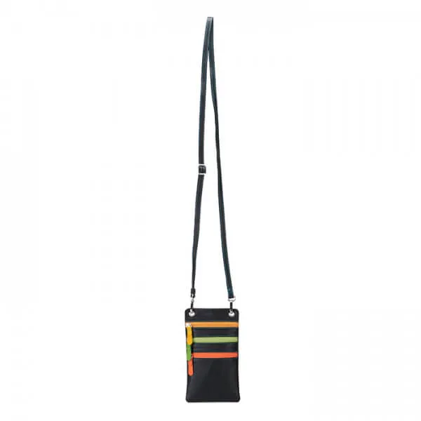 Travel Neck Purse in Black Pace