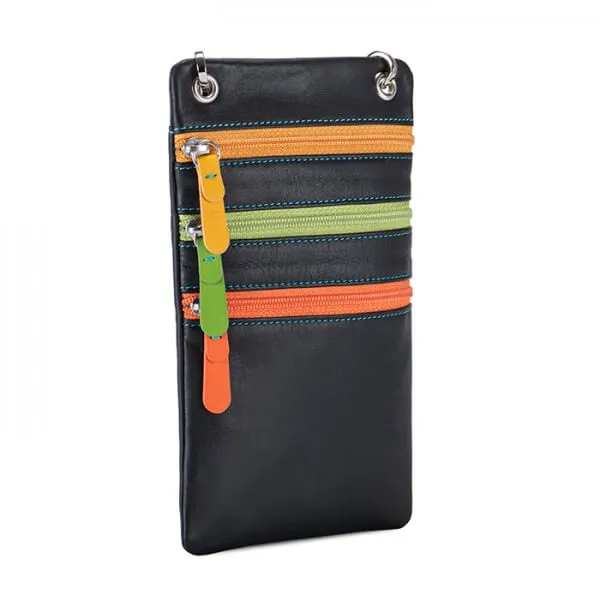 Travel Neck Purse in Black Pace