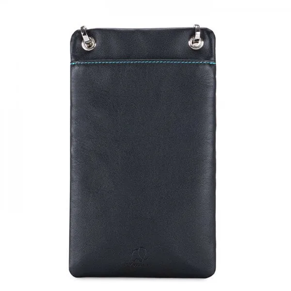 Travel Neck Purse in Black Pace