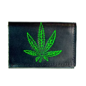 Tri-Fold Wallet- Pot Leaf