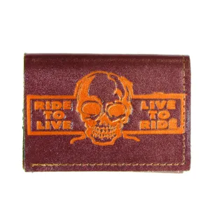 Tri-Fold Wallet- Ride to Live Skull