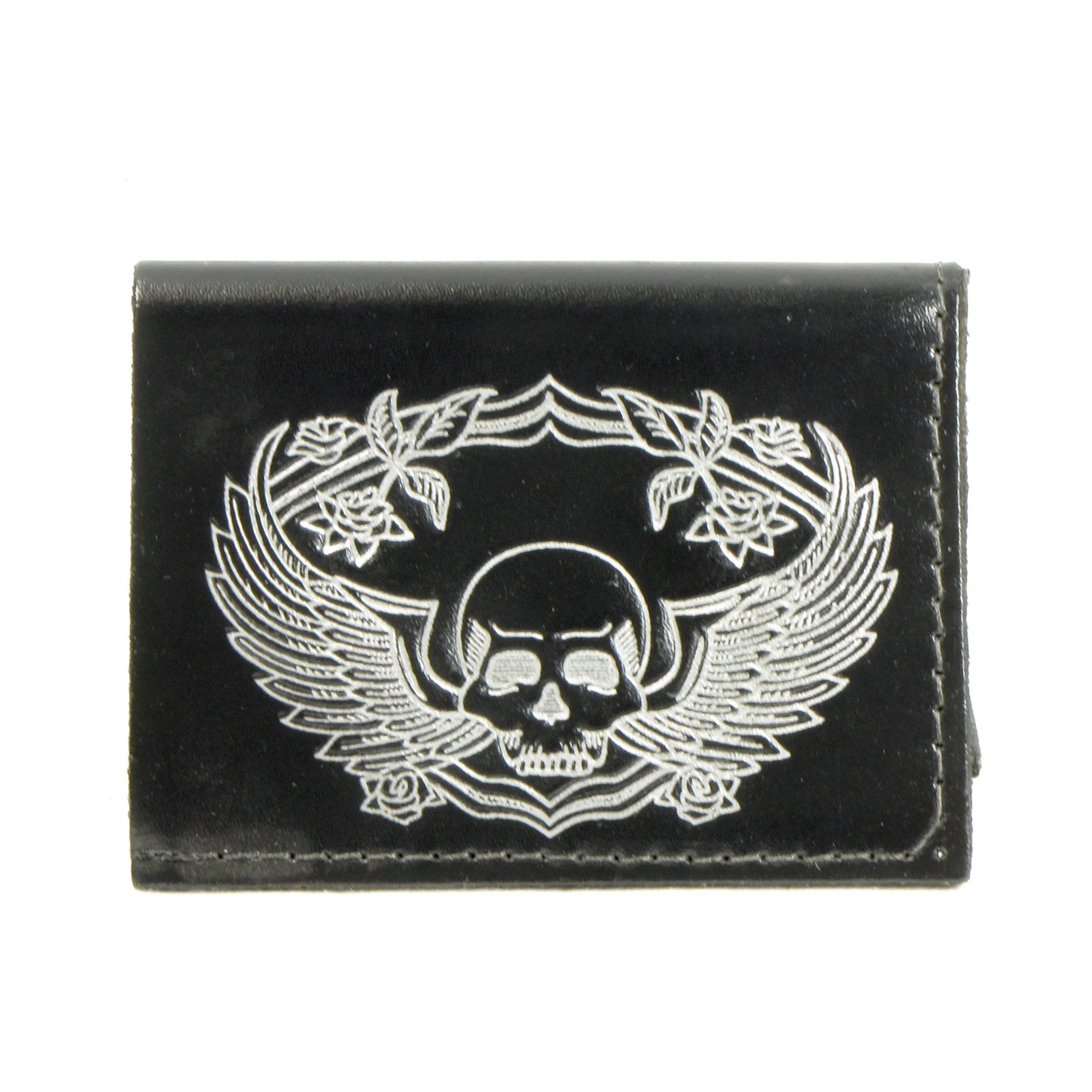 Tri-Fold Wallet - Skull/Wings