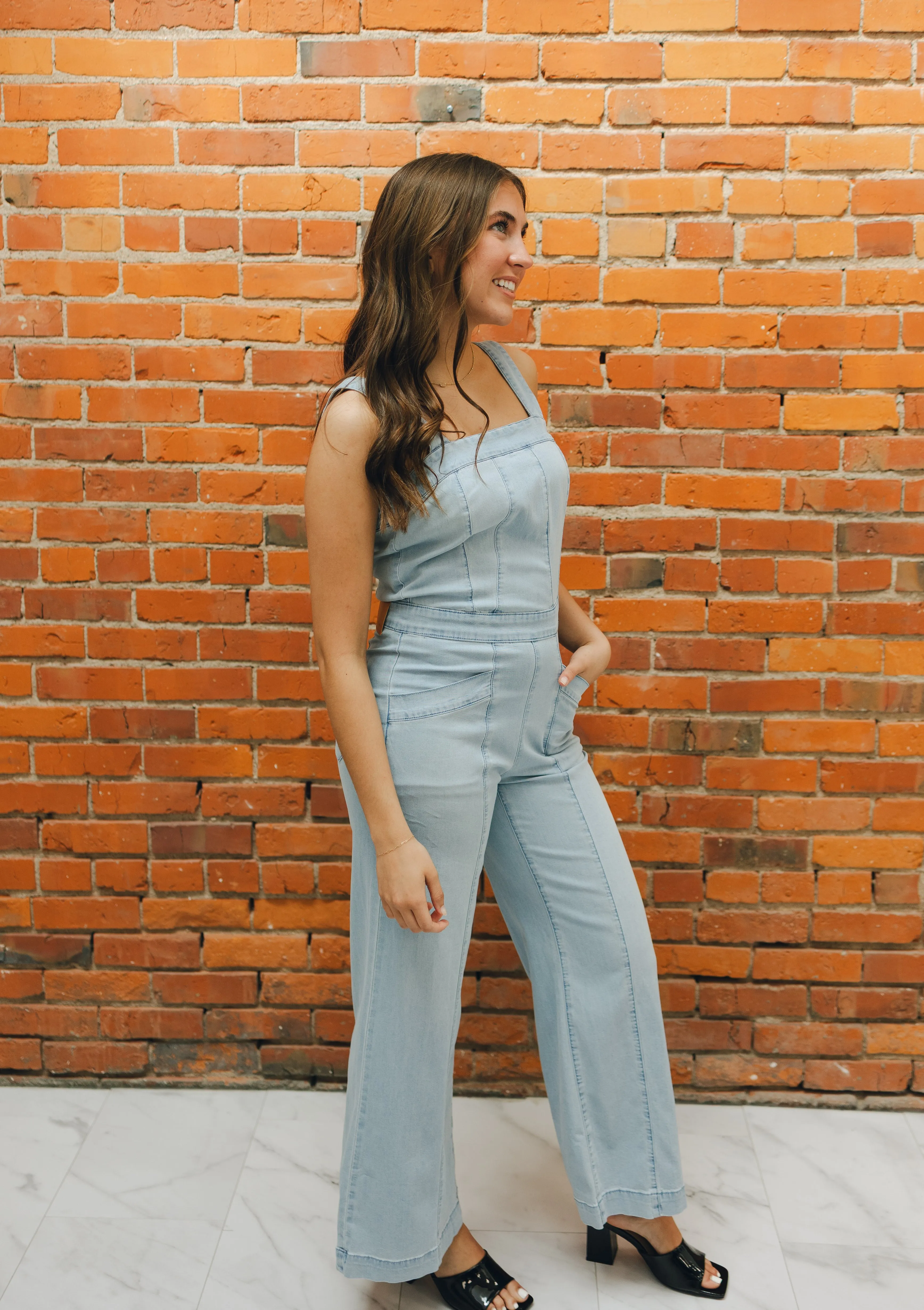 Tribal Jumpsuit W/Adjustable Straps & Pockets