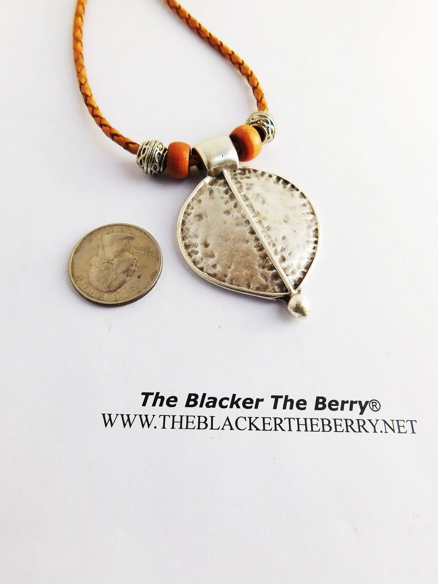 Tribal Necklace Women Jewelry Silver Leaf Leather Gift Ideas