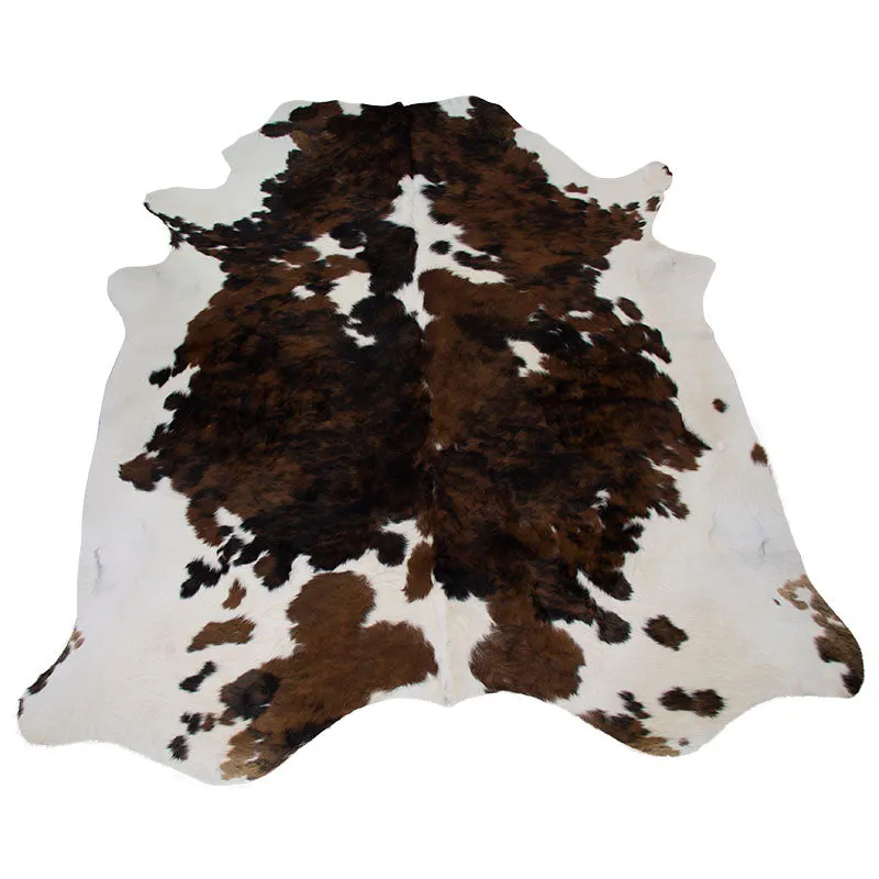 Tricolor Cowhide rugs XL 7' x 6 Ft