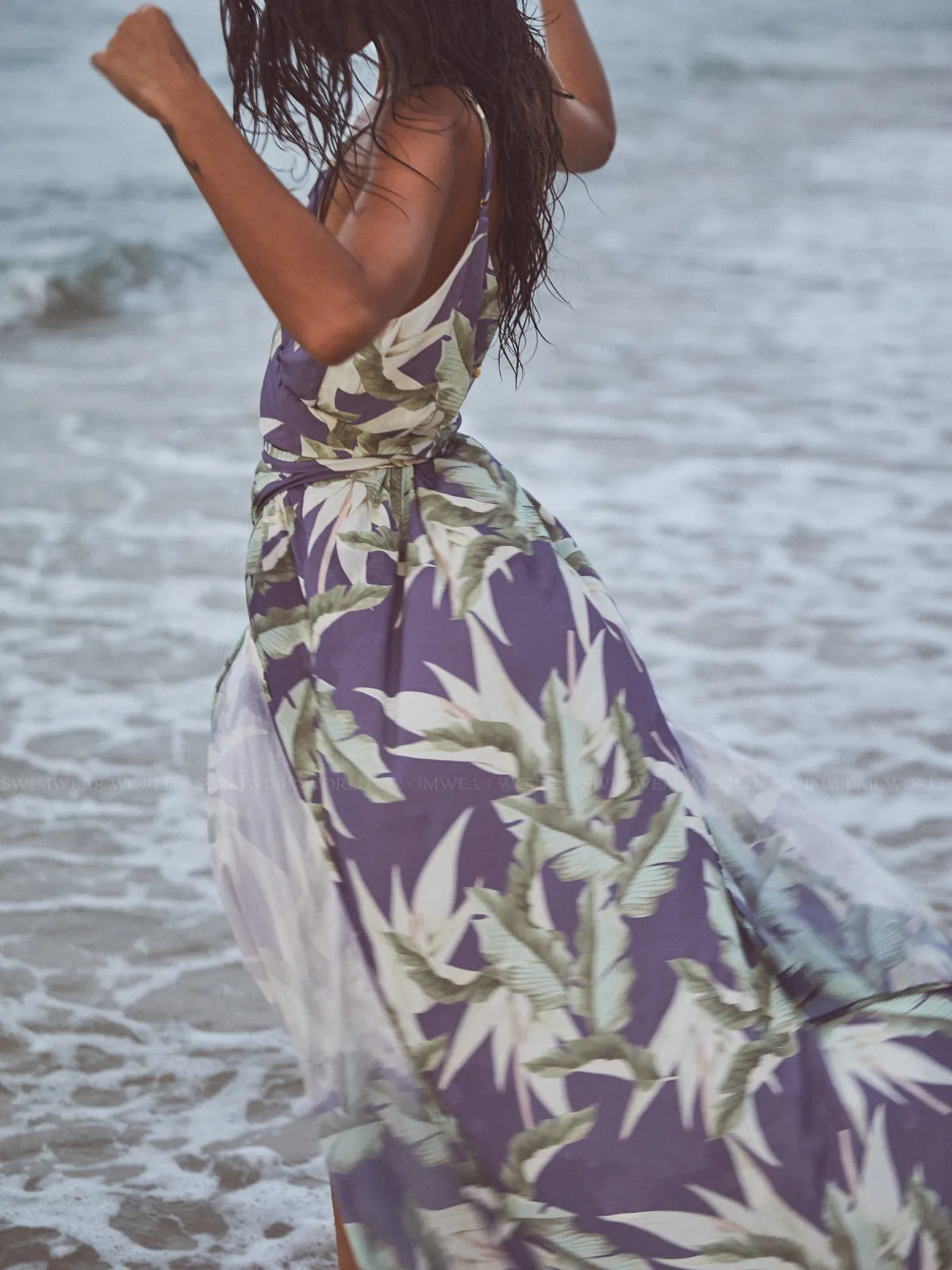 Tropical Periwinkle Mar Dress ::RET