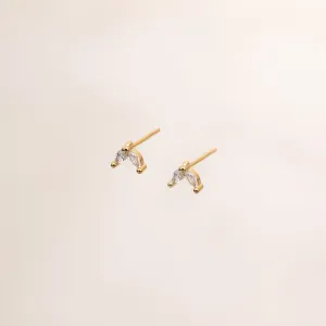 Two-Leaf Glitz Studs