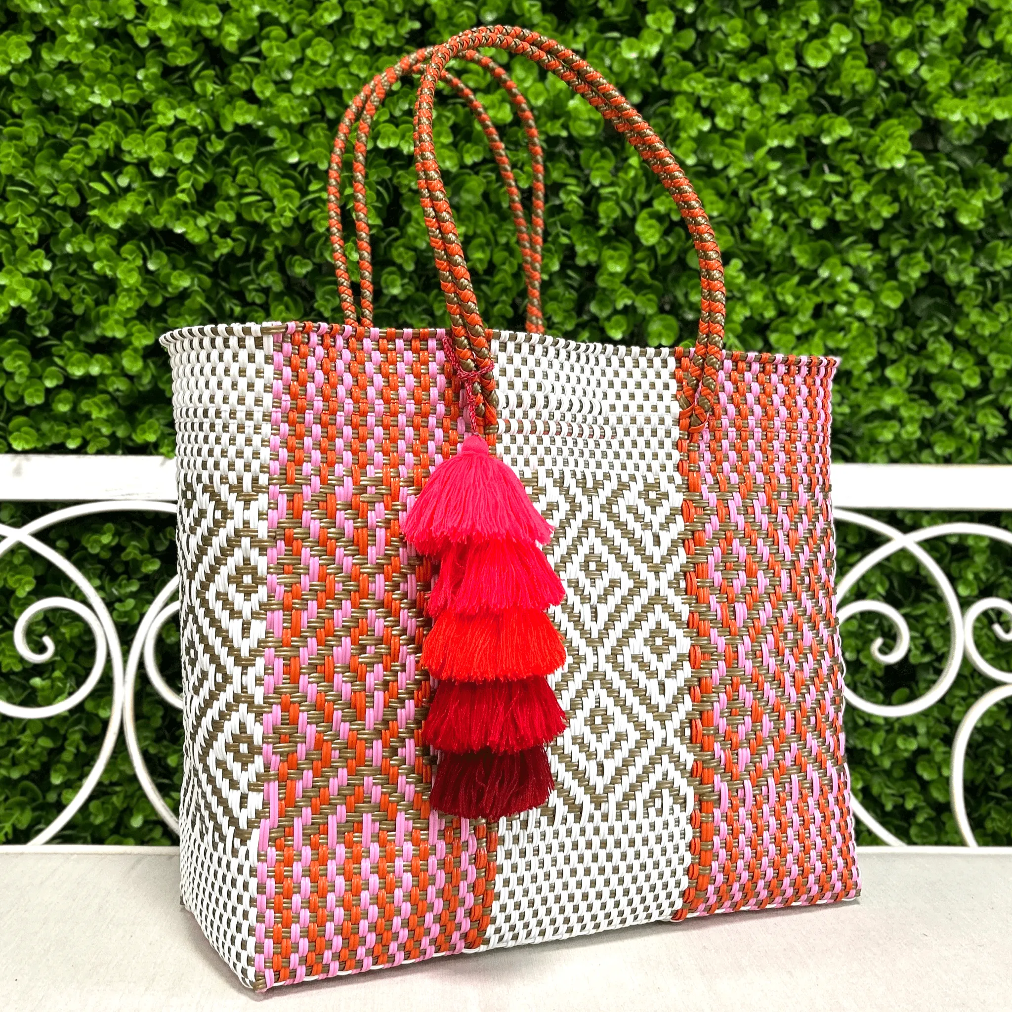 Upcycled Handwoven XL Tote - Rosalia