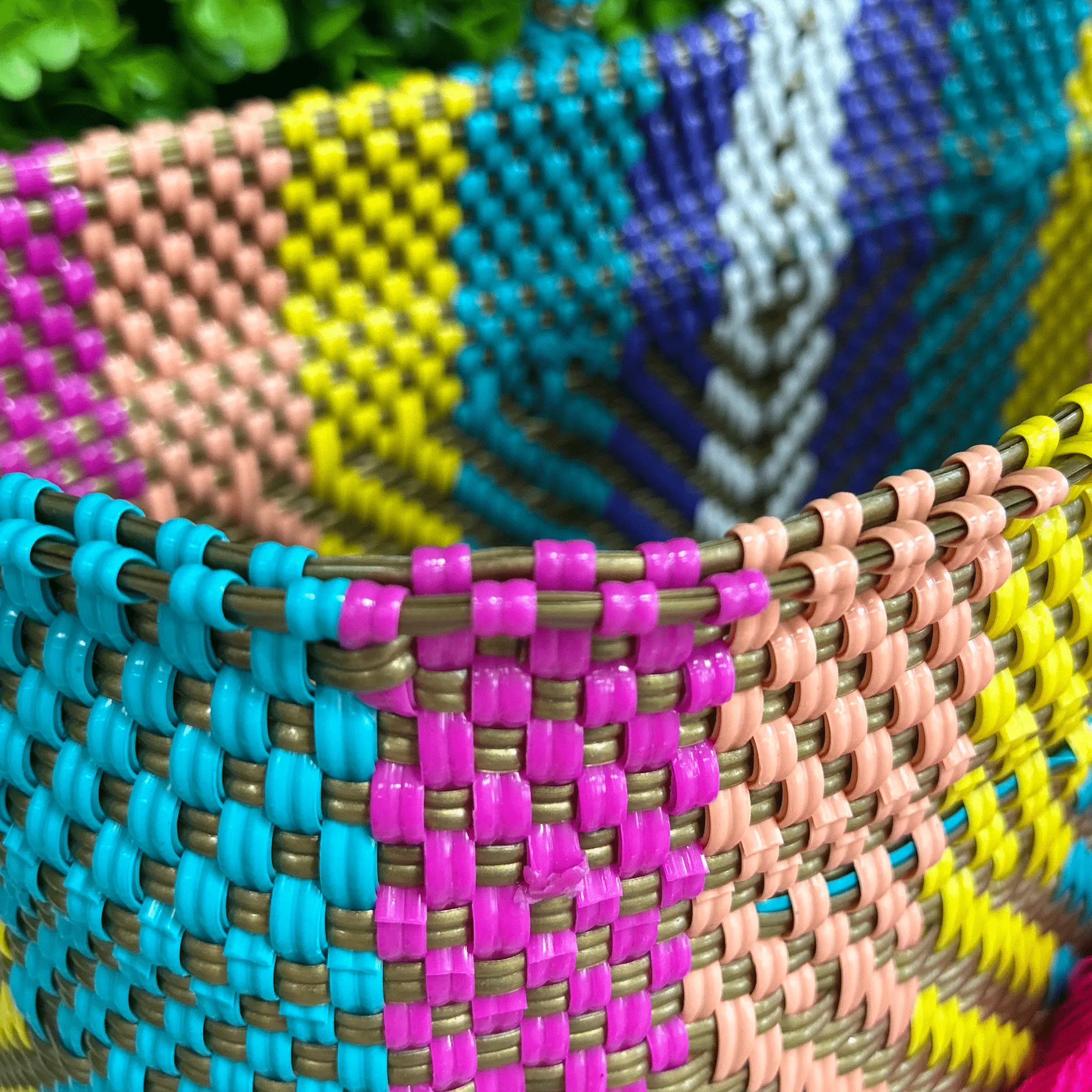 Upcycled Handwoven XL Tote - Rosalia