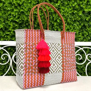 Upcycled Handwoven XL Tote - Rosalia