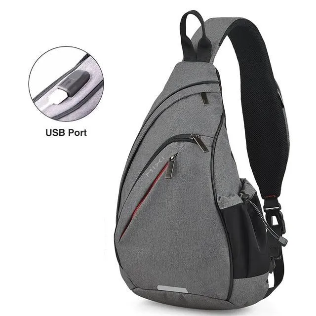 Urban Crossbody Bag Sling Bag with USB Charging Port 17/19/20 inches