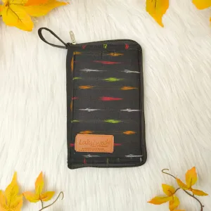 Utility Wallets Black Colour with Multi Colour Prints