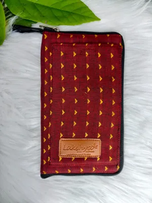 Utility Wallets Maroon With Brown Triangle
