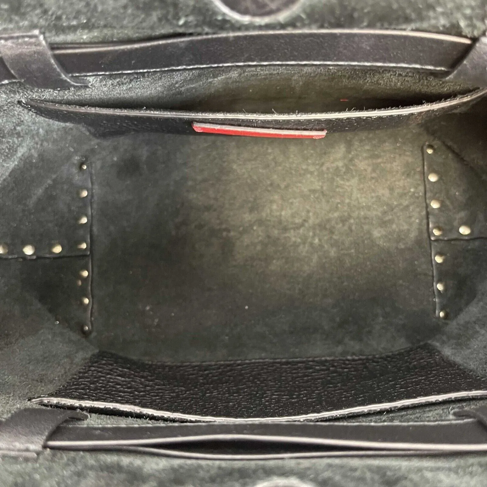 Valentino - Rockstud Drawstring Black Leather Shoulder Bag / Crossbody