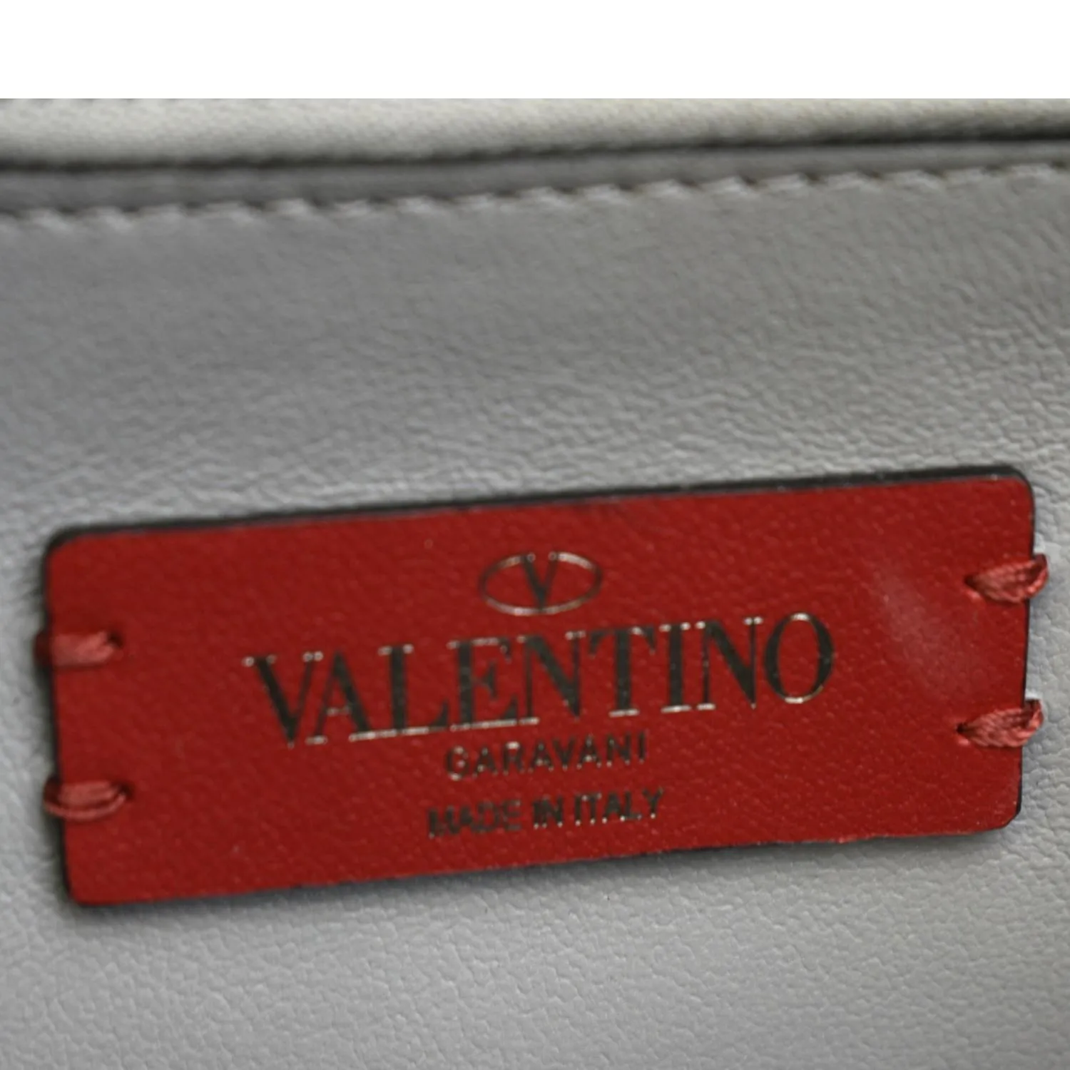 VALENTINO VLogo Signature Metallic Leather Wallet On Chain Crossbody Bag Silver