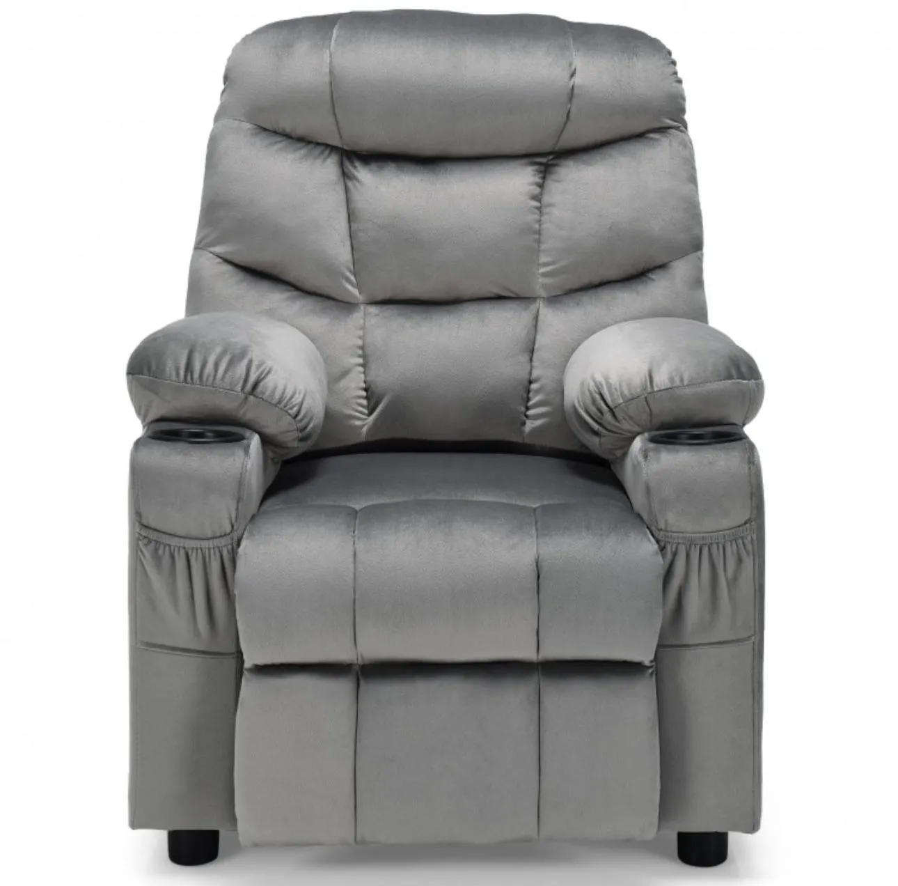 Very Cute & Adorable Kids, Children’s Recliner Sofa Chair Couch With Cup Holder | Footrest Velvet Or PU Leather | Padded Backrest | Wide Armrest | Retractable Footrest | Pockets