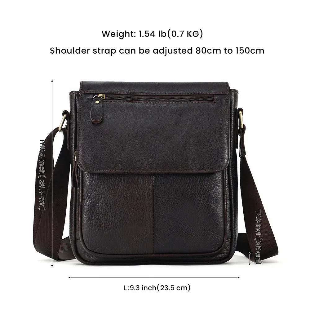 Vintage men's genuine cowhide leather handbags