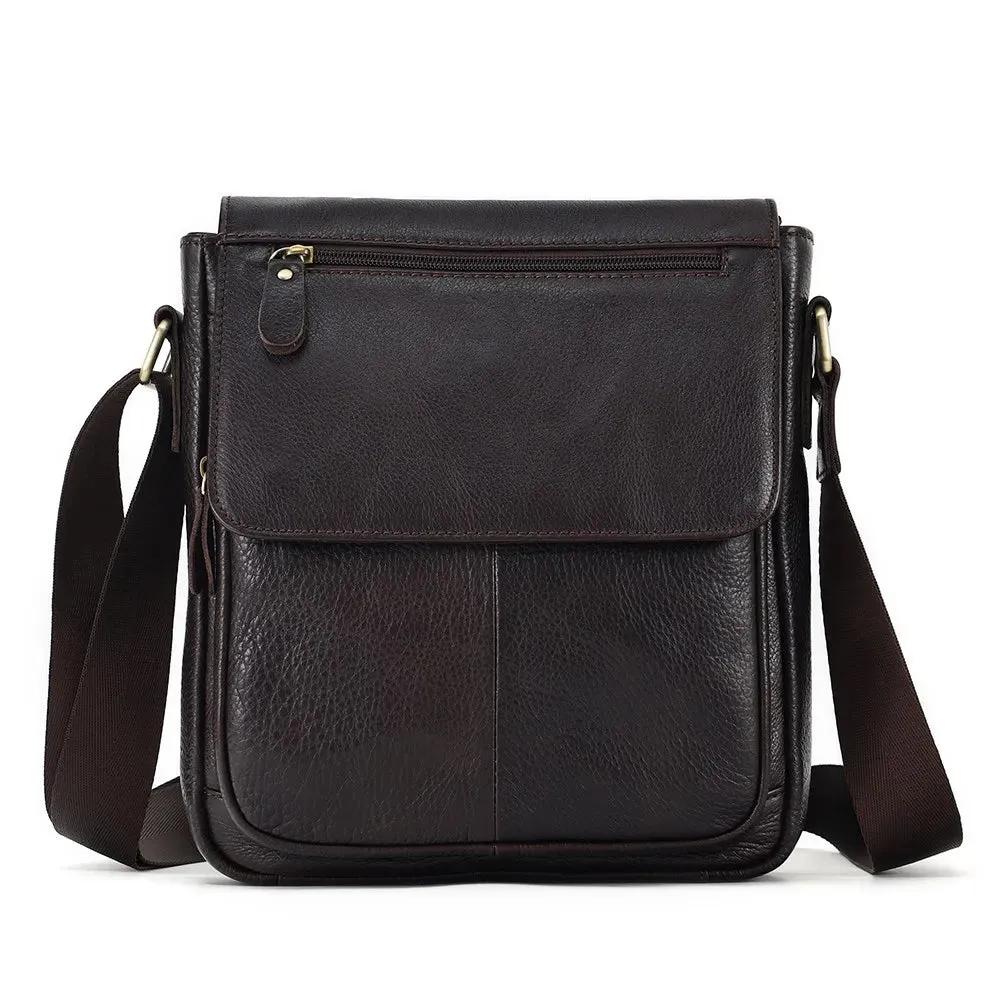 Vintage men's genuine cowhide leather handbags