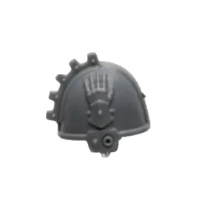 Warhammer 40K Space Marine Games Workshop Iron Hands Iron Father Feirros Shoulder Pad Left