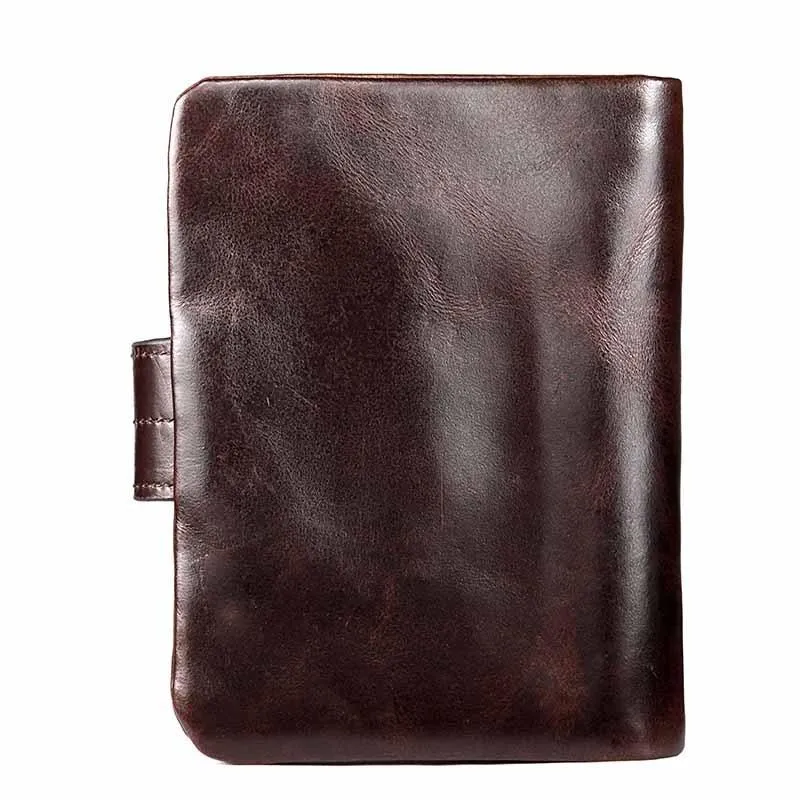 West Louis™ Retro Oil Wax Leather Short Wallet