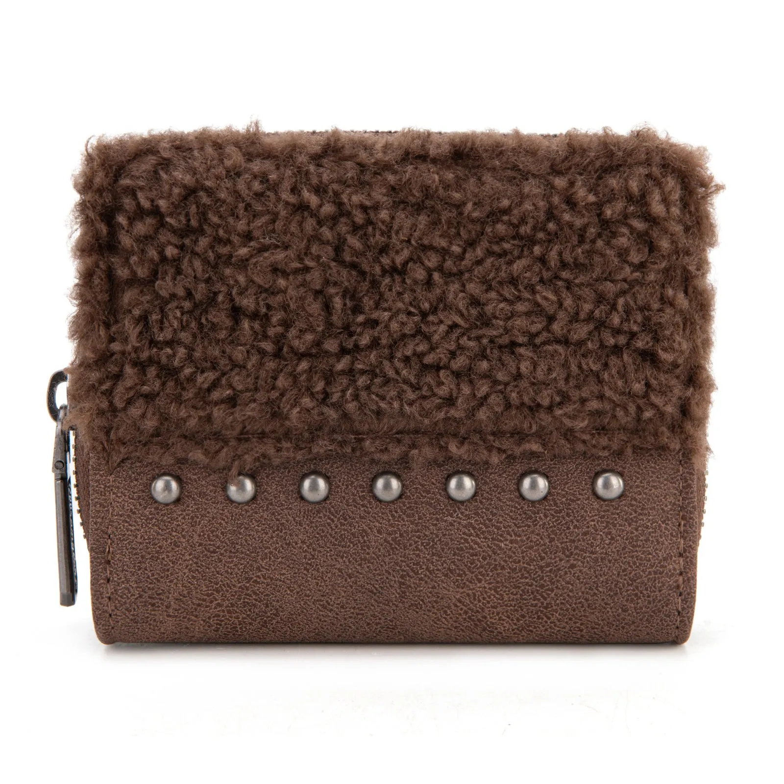 WG160-W014  Wrangler Sherpa  Bi-Fold Wallet -Coffee