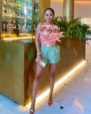 Whimsical Feather Look