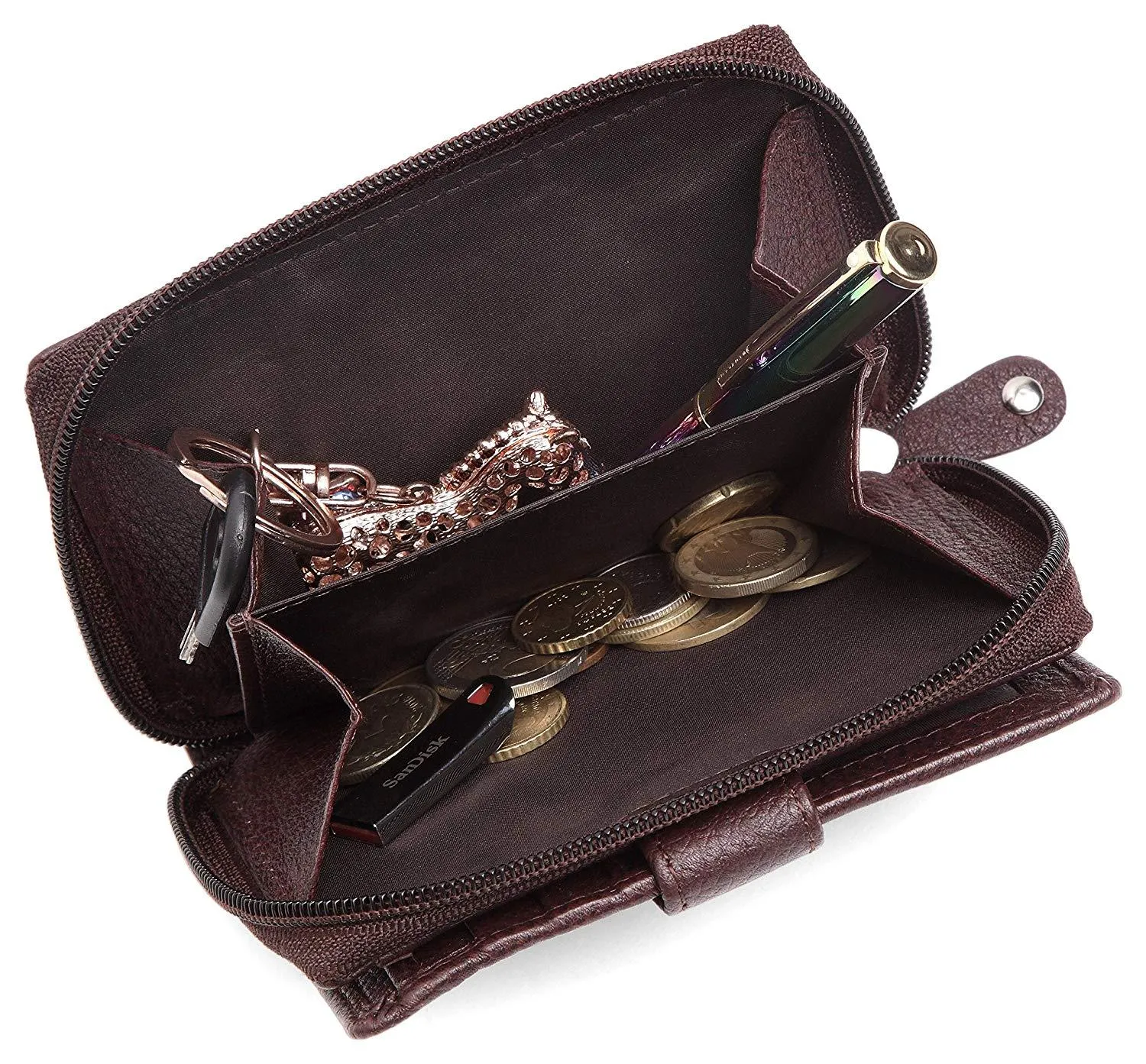 WildHorn®Women's Leather Wallet and Pen Combo Set