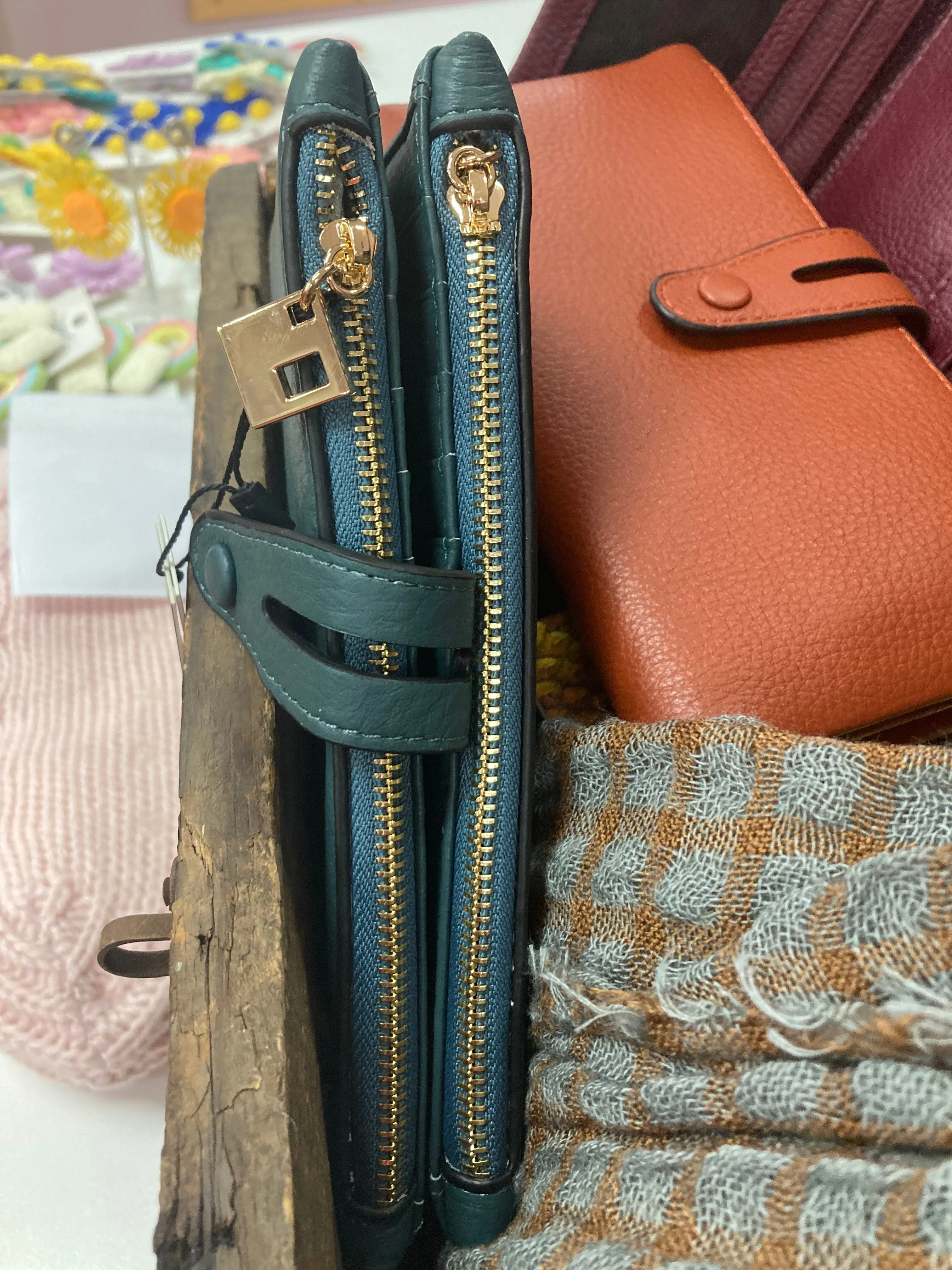 Winifred Leather Wallet In Burgandy