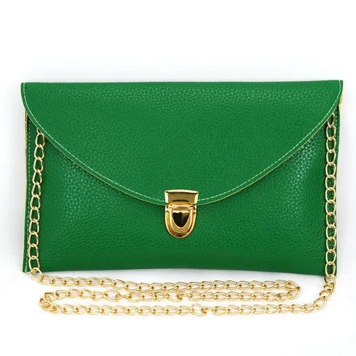Women Clutch Bags Fashion Chain Envelope Candy Color Handbags Small Shoulder Bag Casual