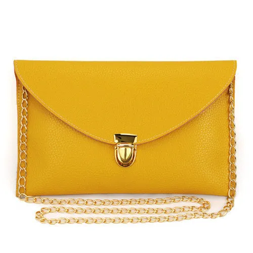 Women Clutch Bags Fashion Chain Envelope Candy Color Handbags Small Shoulder Bag Casual