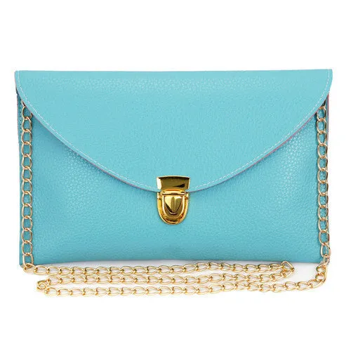 Women Clutch Bags Fashion Chain Envelope Candy Color Handbags Small Shoulder Bag Casual