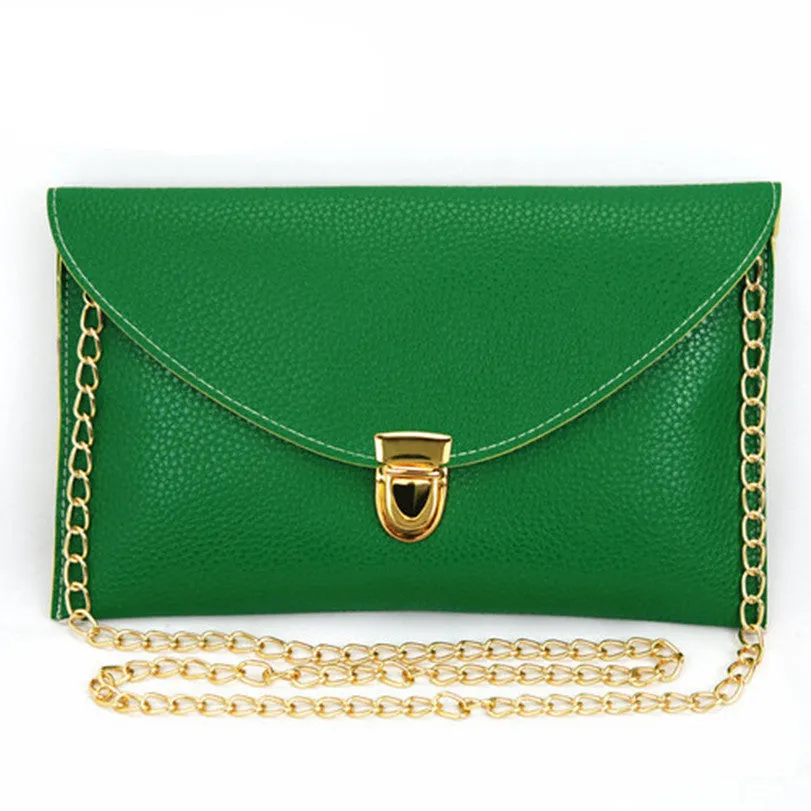 Women Clutch Bags Fashion Chain Envelope Candy Color Handbags Small Shoulder Bag Casual
