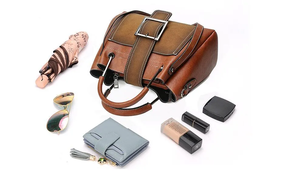 Women Handbag Ladies Soft Pu Leather Bag Pin Type