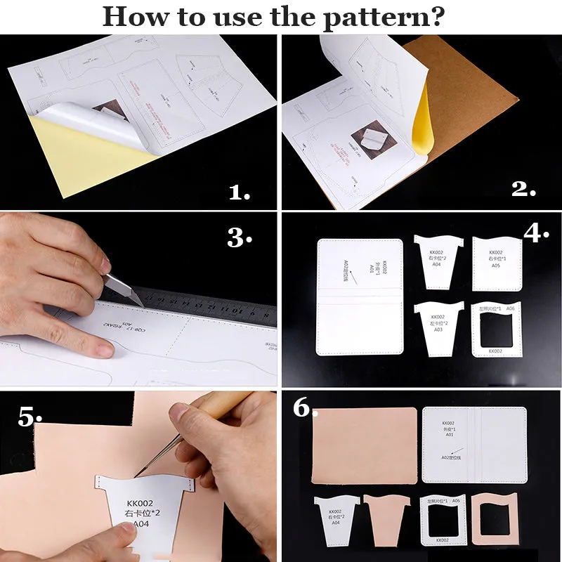 Women Leather Pattern Leather Card Wallets Pattern Coin Wallets Leather Craft Patterns Leather Templates