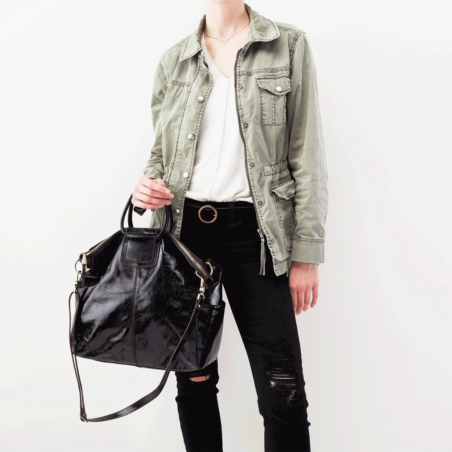 Women's Hobo Sheila Black Leather