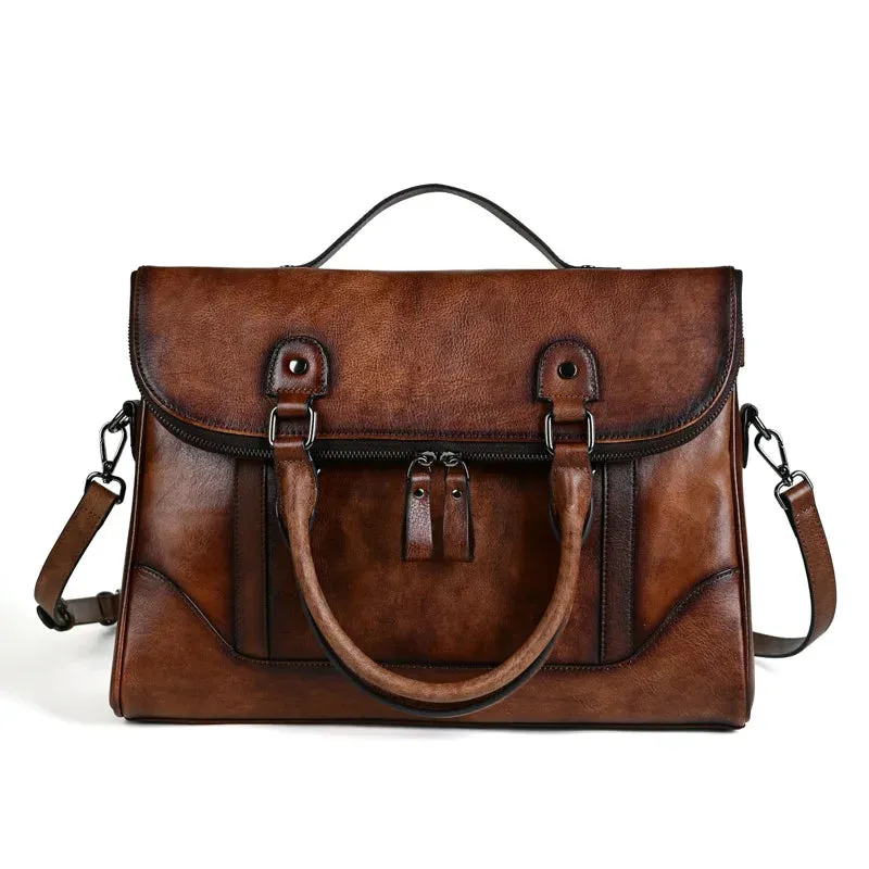 Women's Work & Travel Expandable Briefcase - Brown/Coffee - One Size