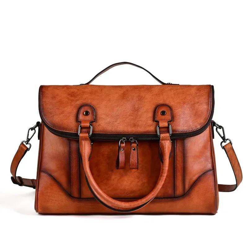 Women's Work & Travel Expandable Briefcase - Brown/Coffee - One Size