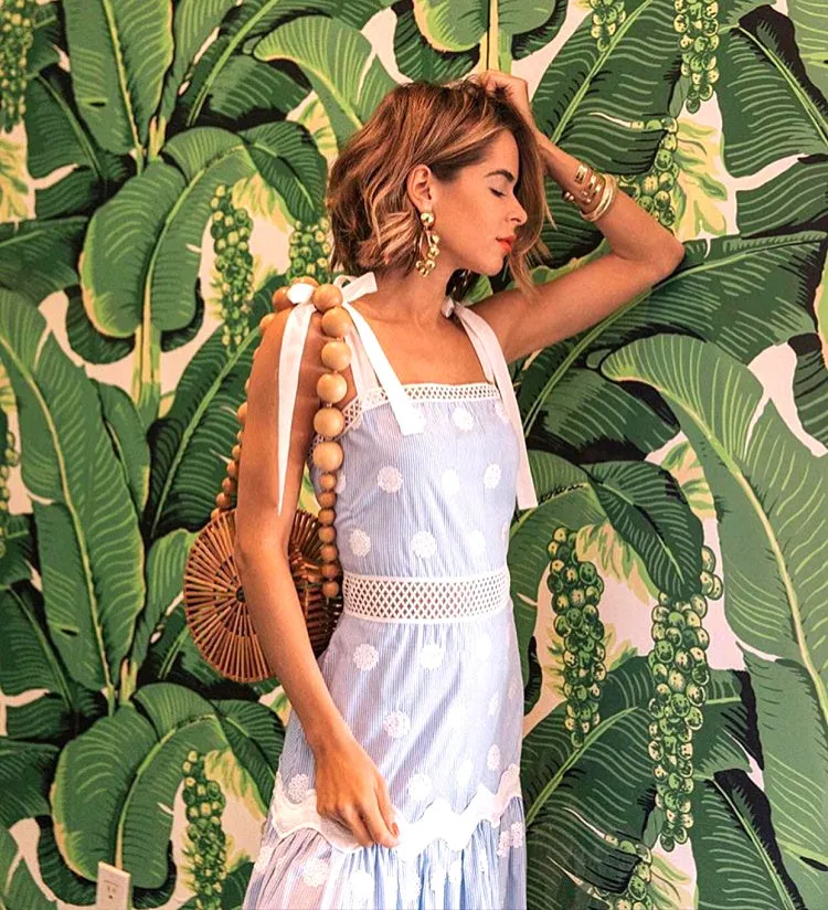 Wood Bead Shoulder Bag, Woven Circular, Round Bamboo Crossbody Totes Vintage Summer Beach Clutch
