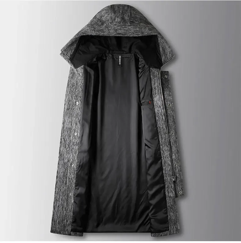 Wool Hooded Trench Coat