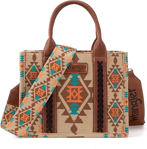Wrangler Aztec Small Tote Tan