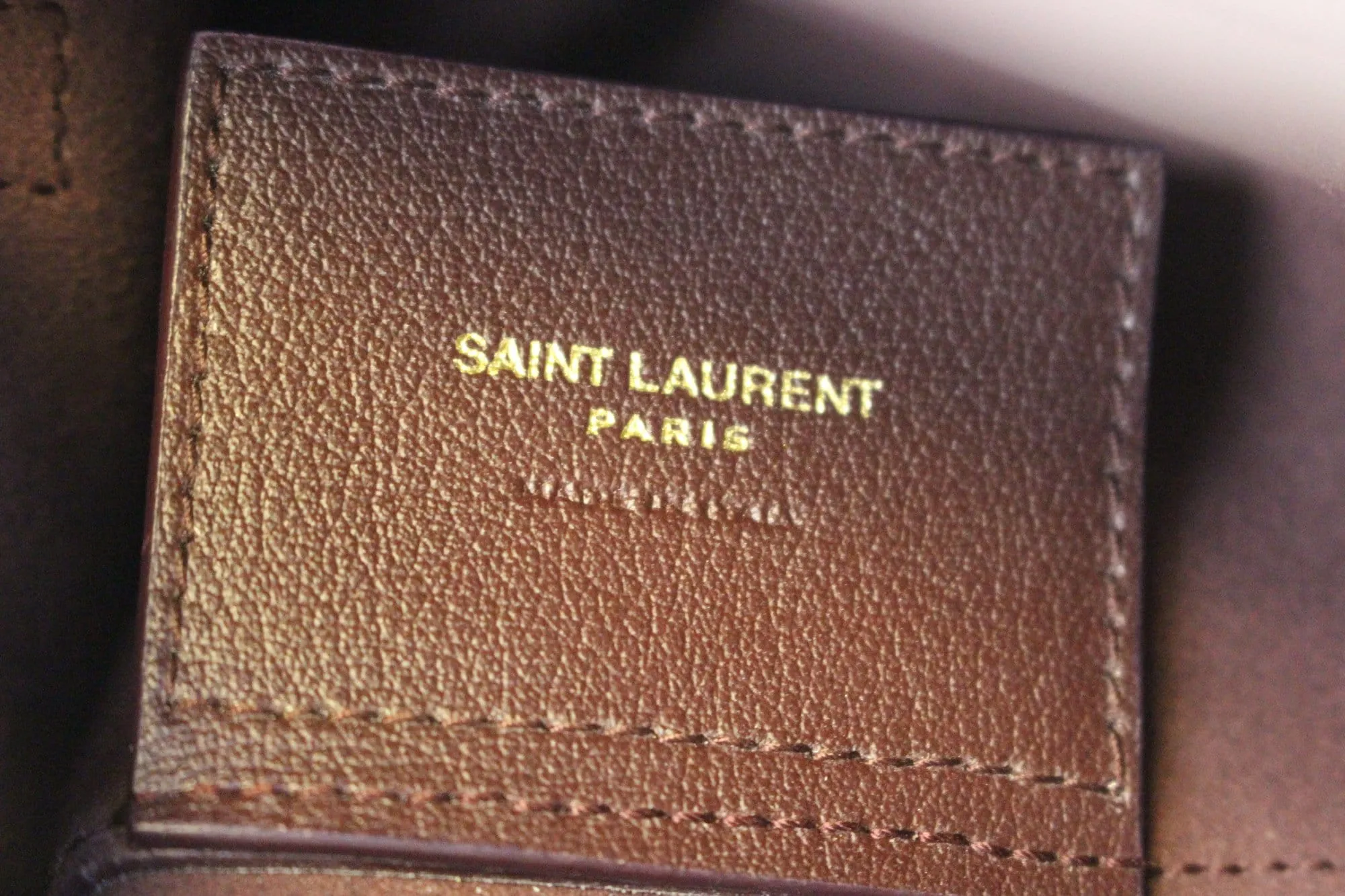 YVES Saint Laurent Black Leather East West Shopping Tote Bag