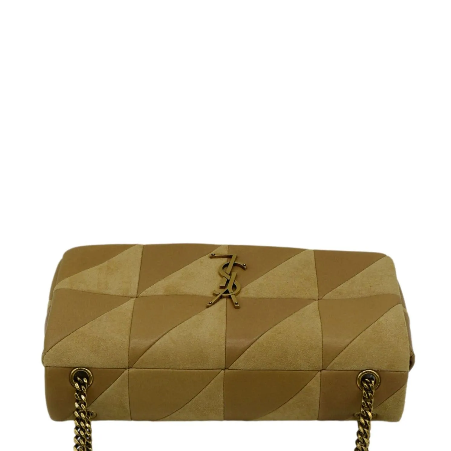 YVES SAINT LAURENT Jamie Suede Leather Shoulder Bag Cream