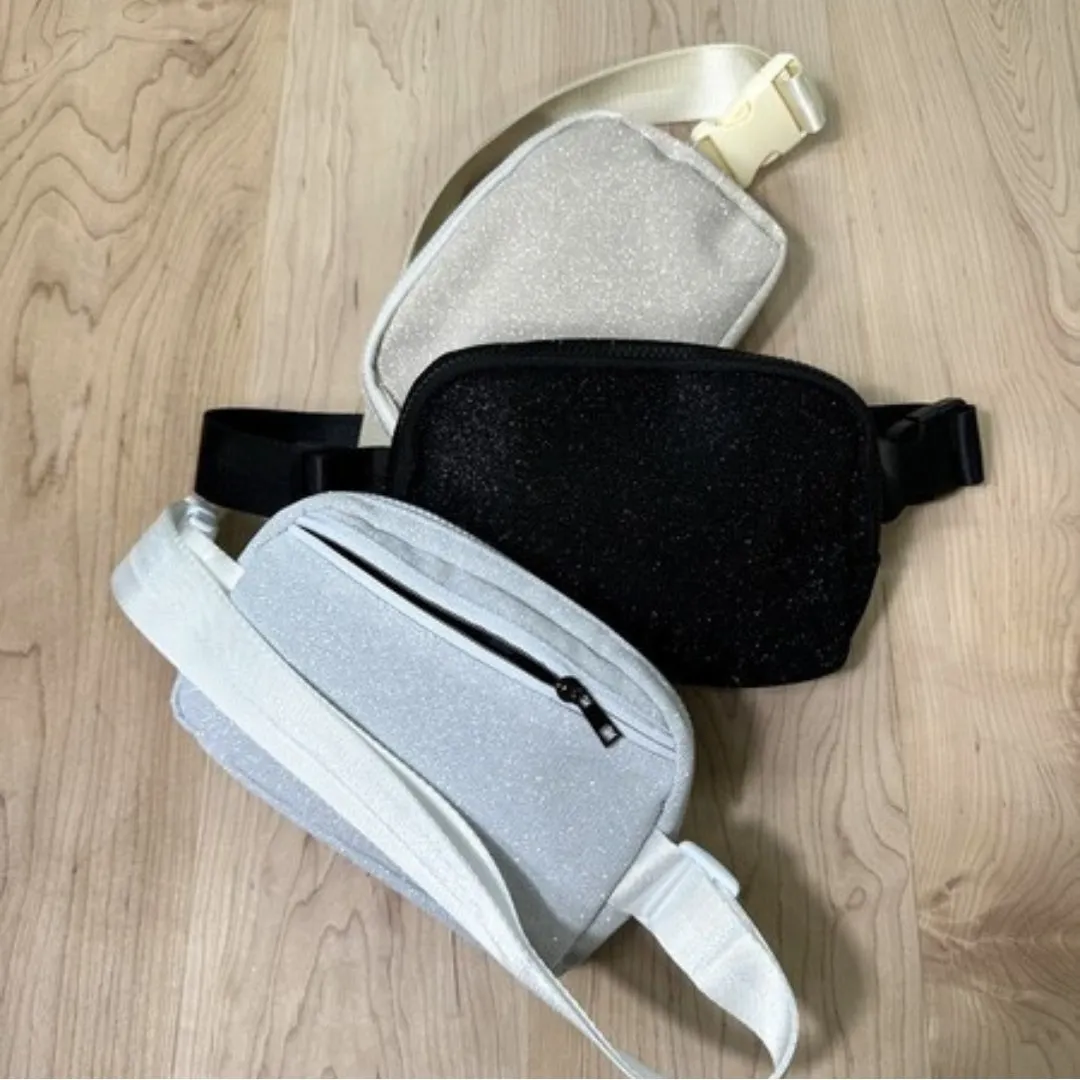 Zenana Beige Glitter Crossbody Fanny Pack Waist Bag U-228