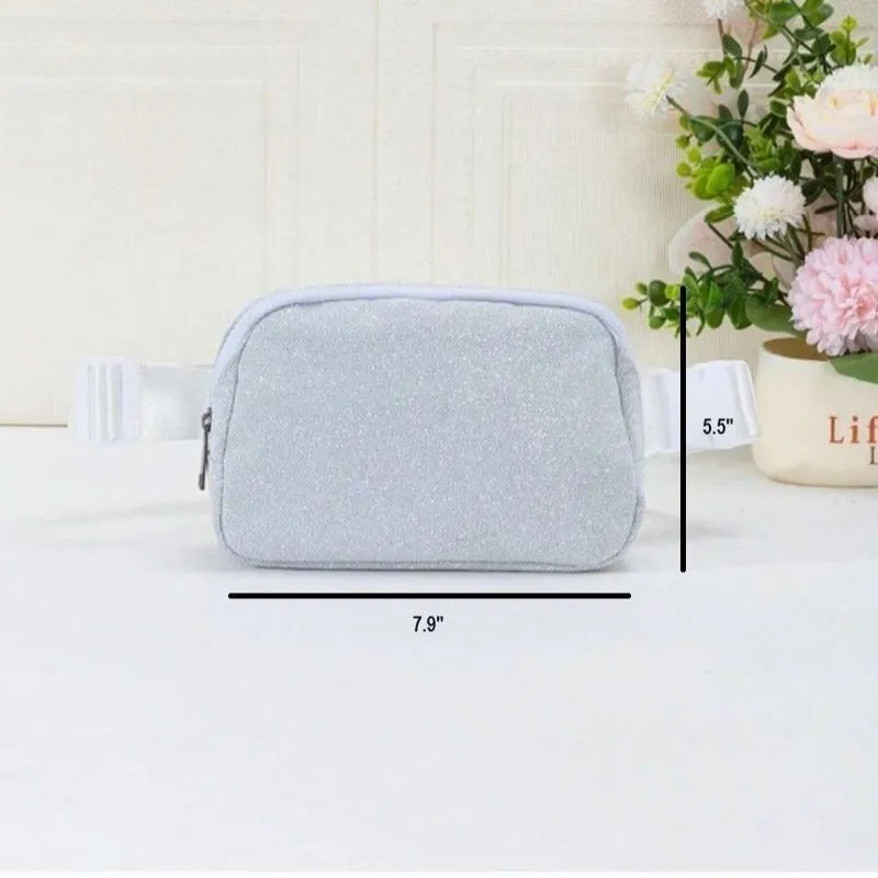 Zenana Beige Glitter Crossbody Fanny Pack Waist Bag U-228