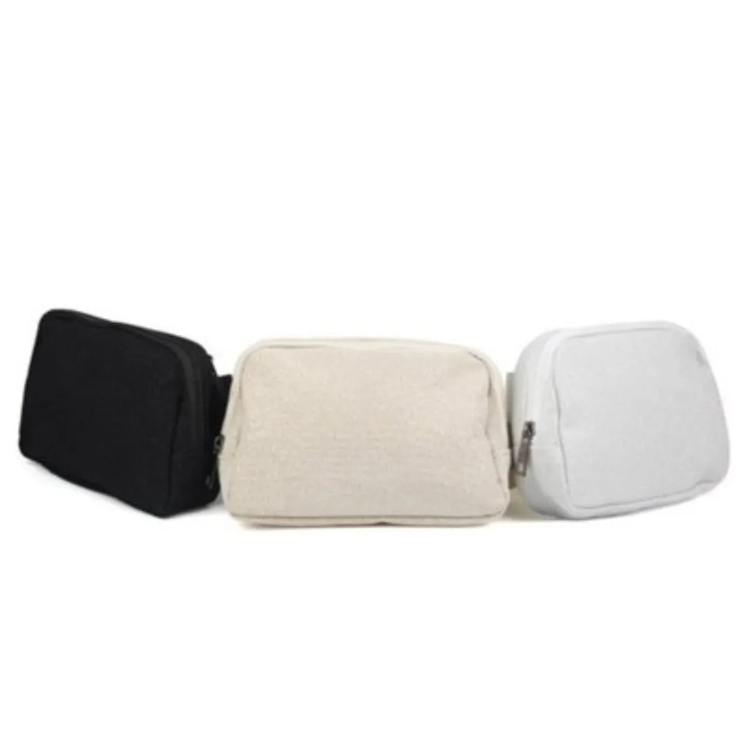 Zenana Beige Glitter Crossbody Fanny Pack Waist Bag U-228