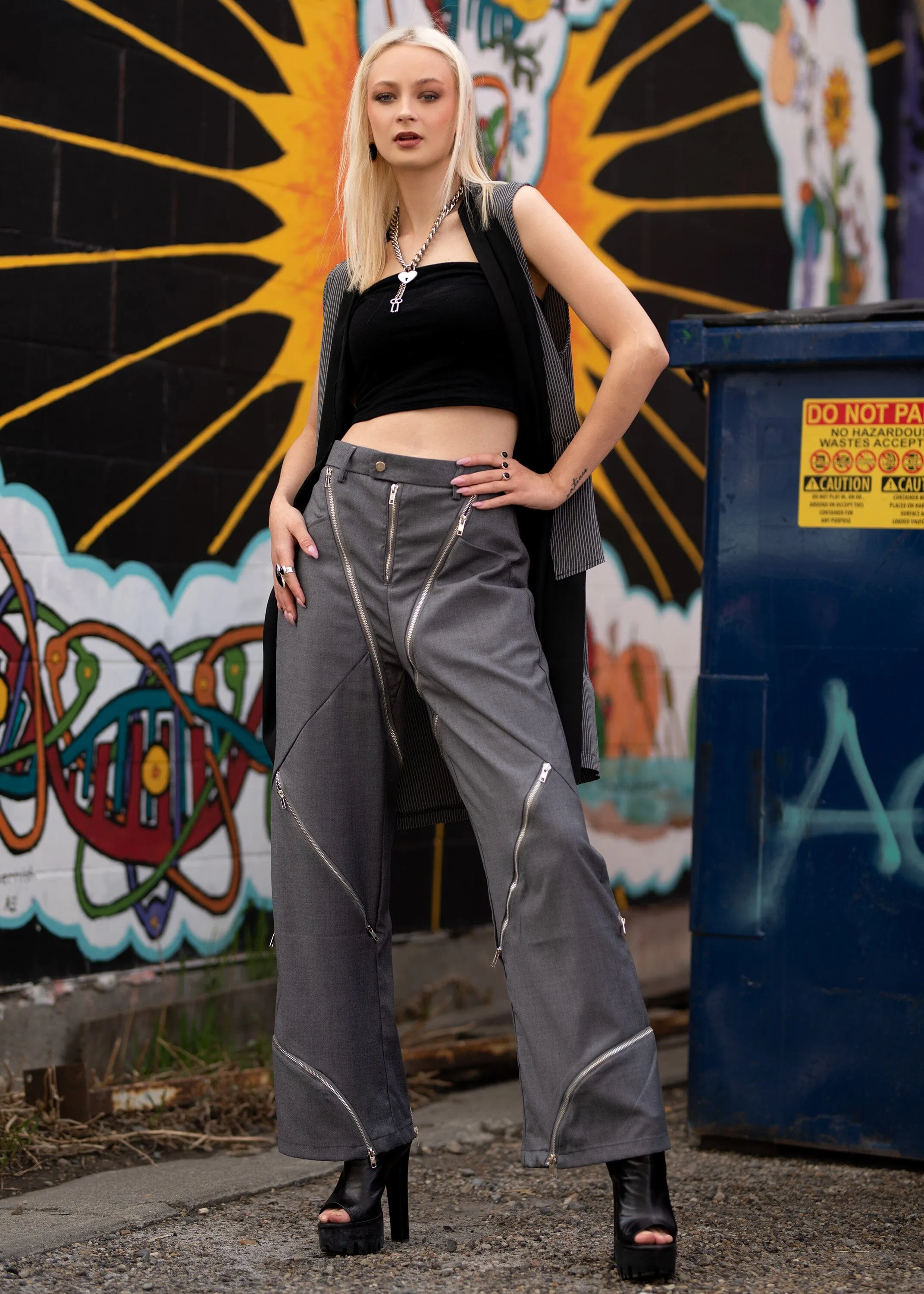 Zip It Wide Leg Trouser