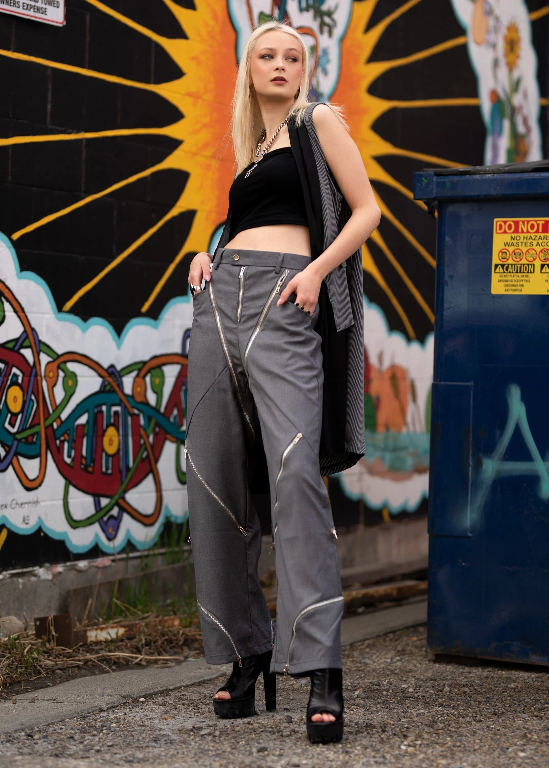 Zip It Wide Leg Trouser