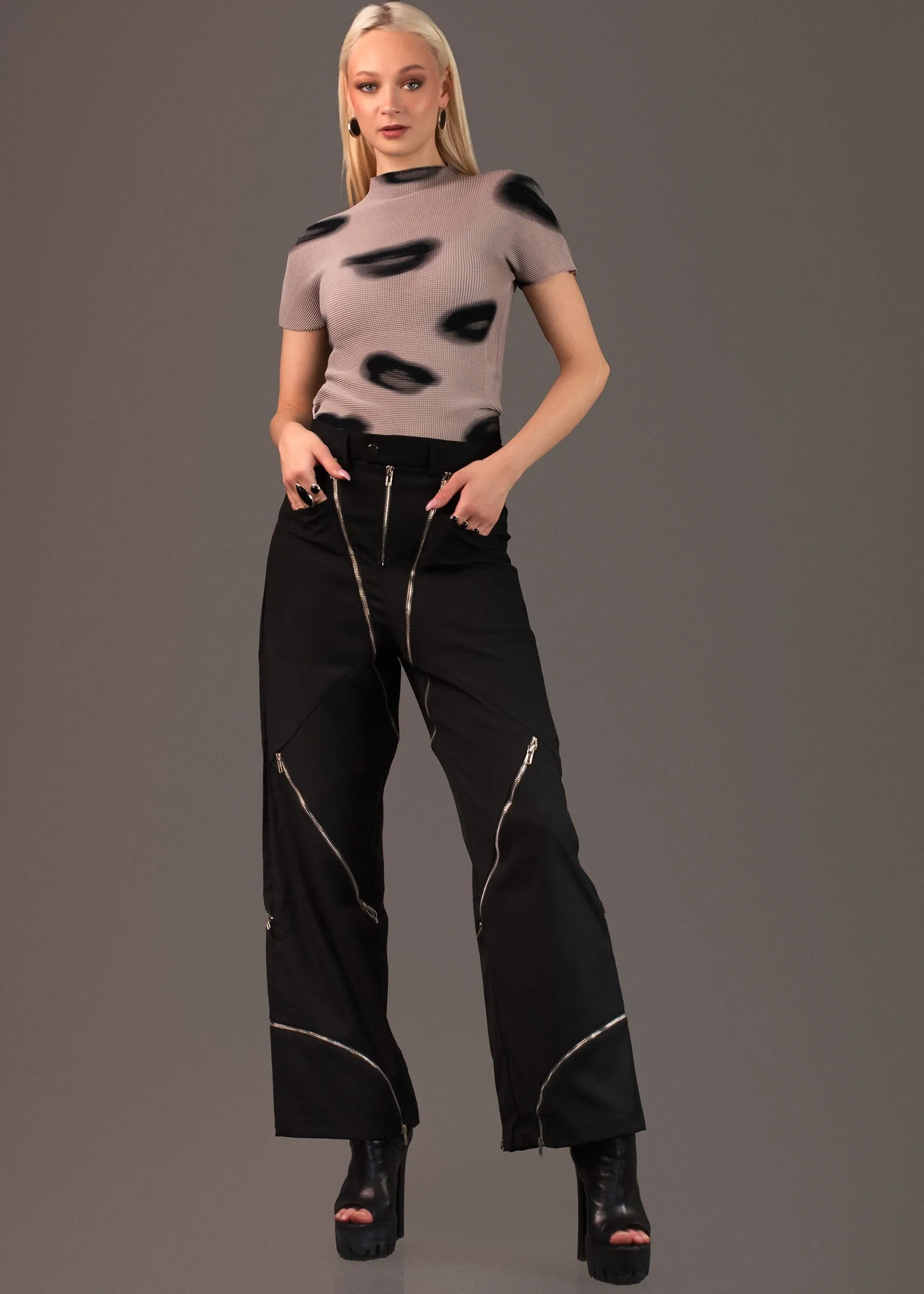 Zip It Wide Leg Trouser