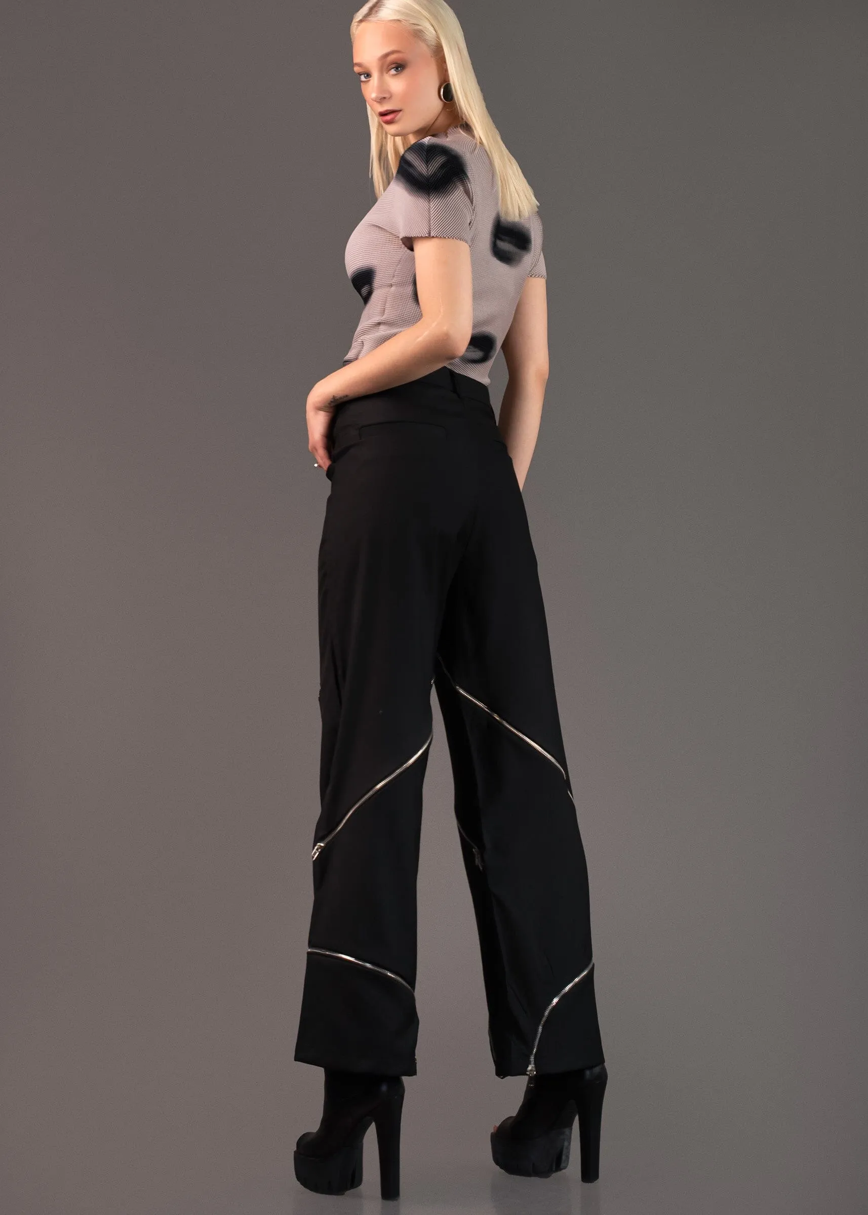 Zip It Wide Leg Trouser