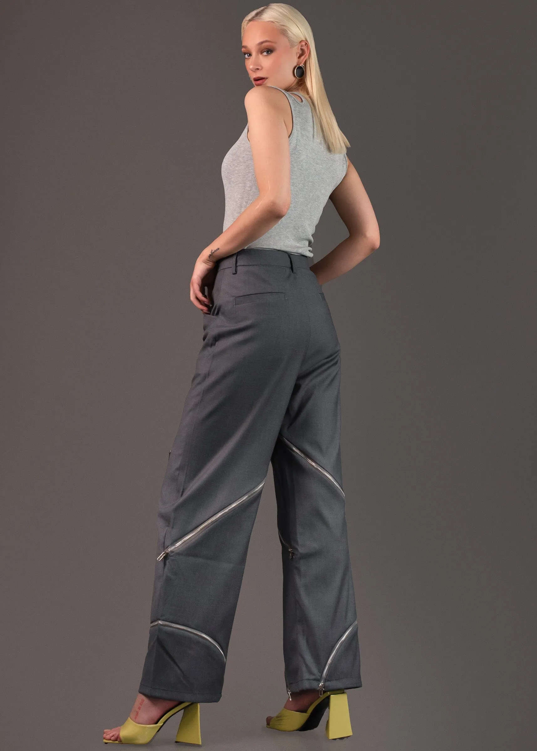 Zip It Wide Leg Trouser